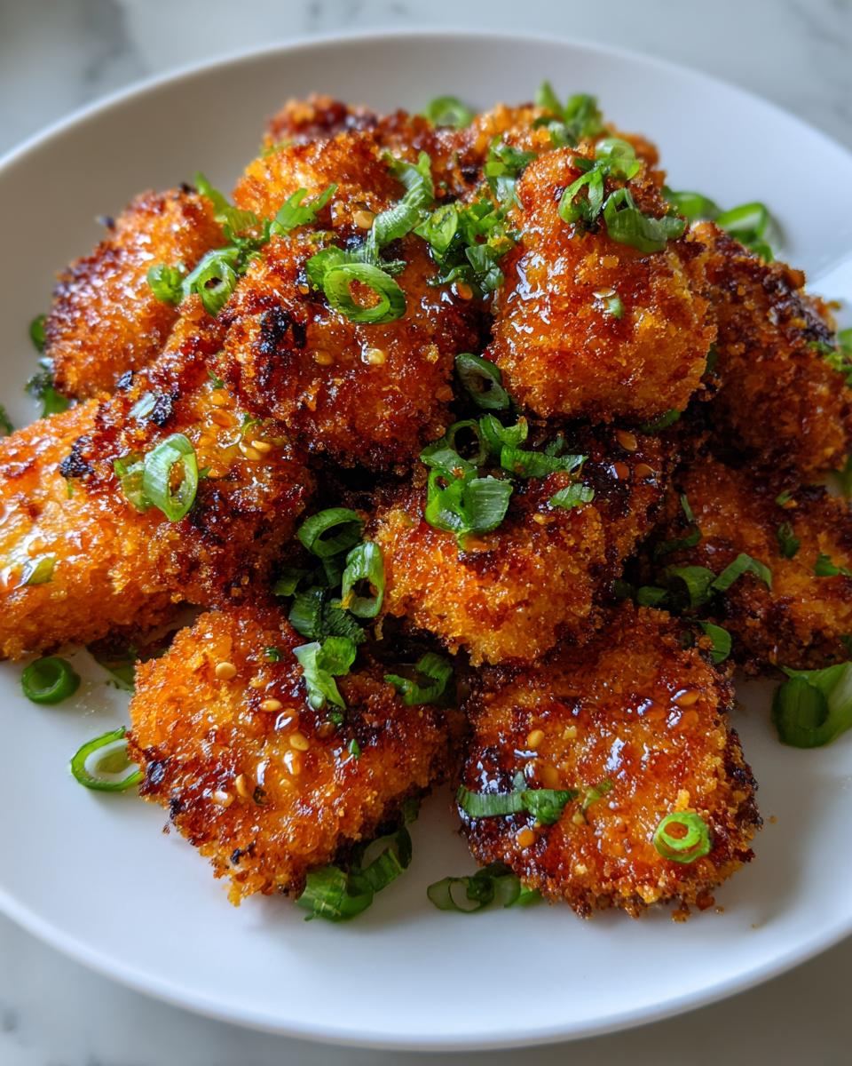 crispy honey garlic salmon bites