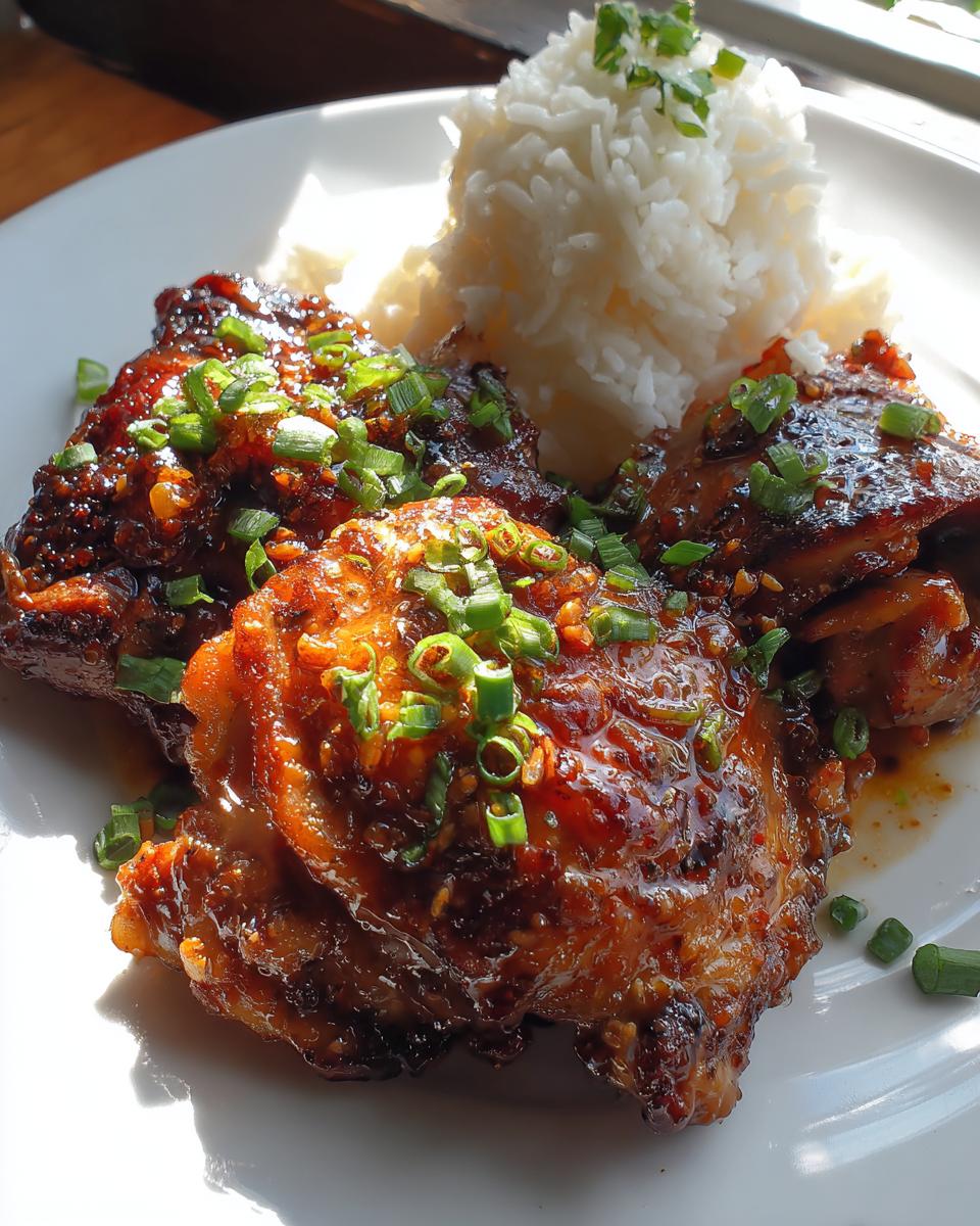 crock pot honey garlic chicken thighs - detail 1