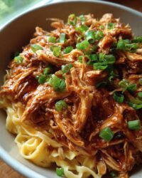 crockpot honey garlic chicken with noodles