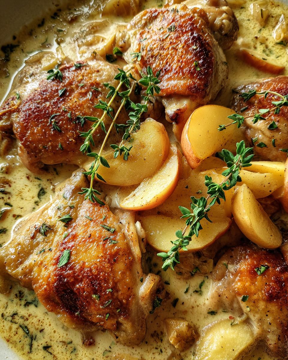 french chicken casserole a la normande - detail 1