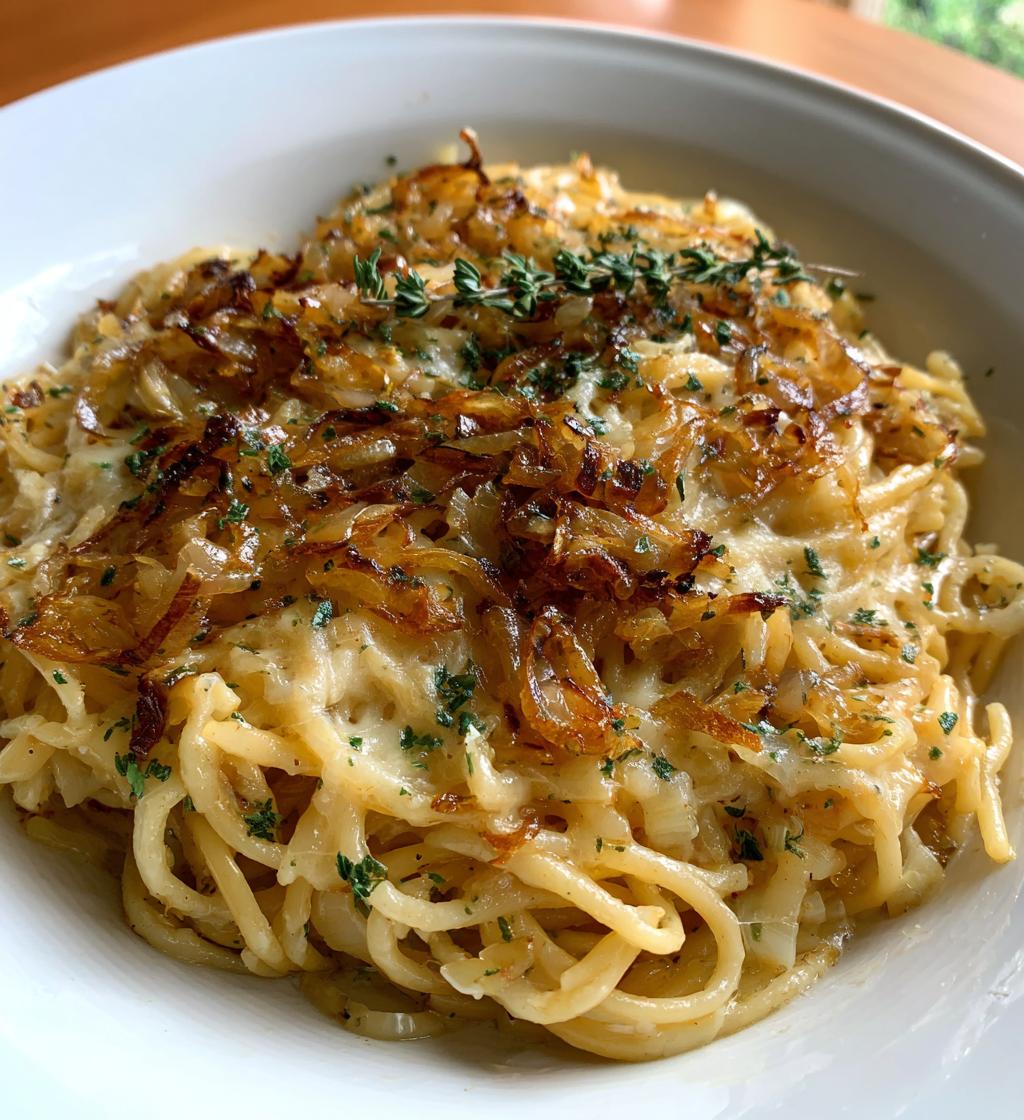 french onion pasta - detail 1