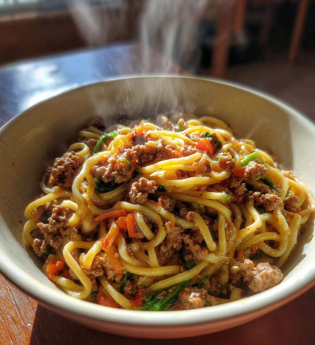 ground beef noodles - detail 1