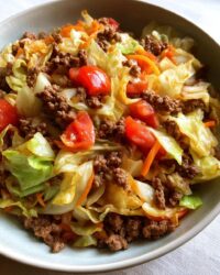 ground beef taco cabbage skillet