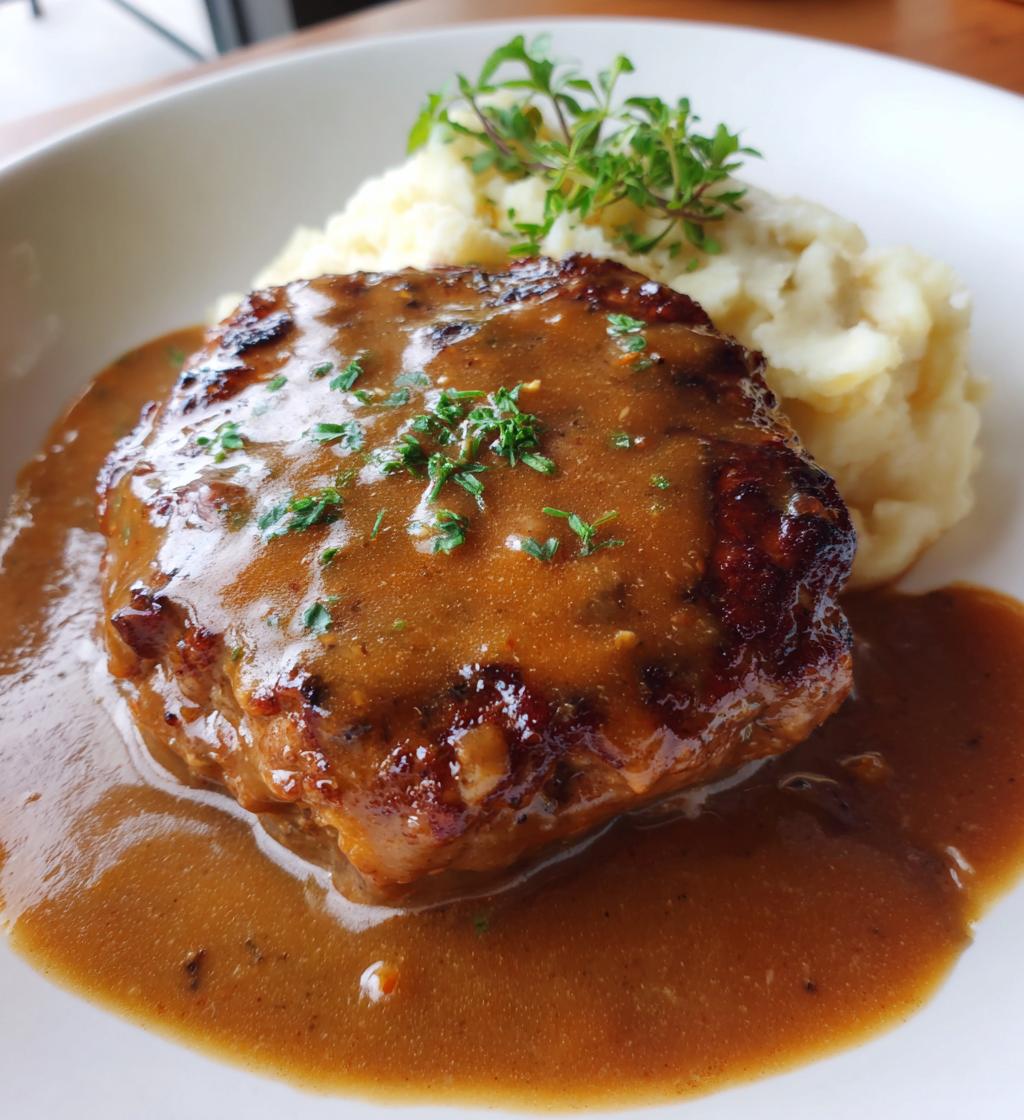 hamburger steak - detail 1