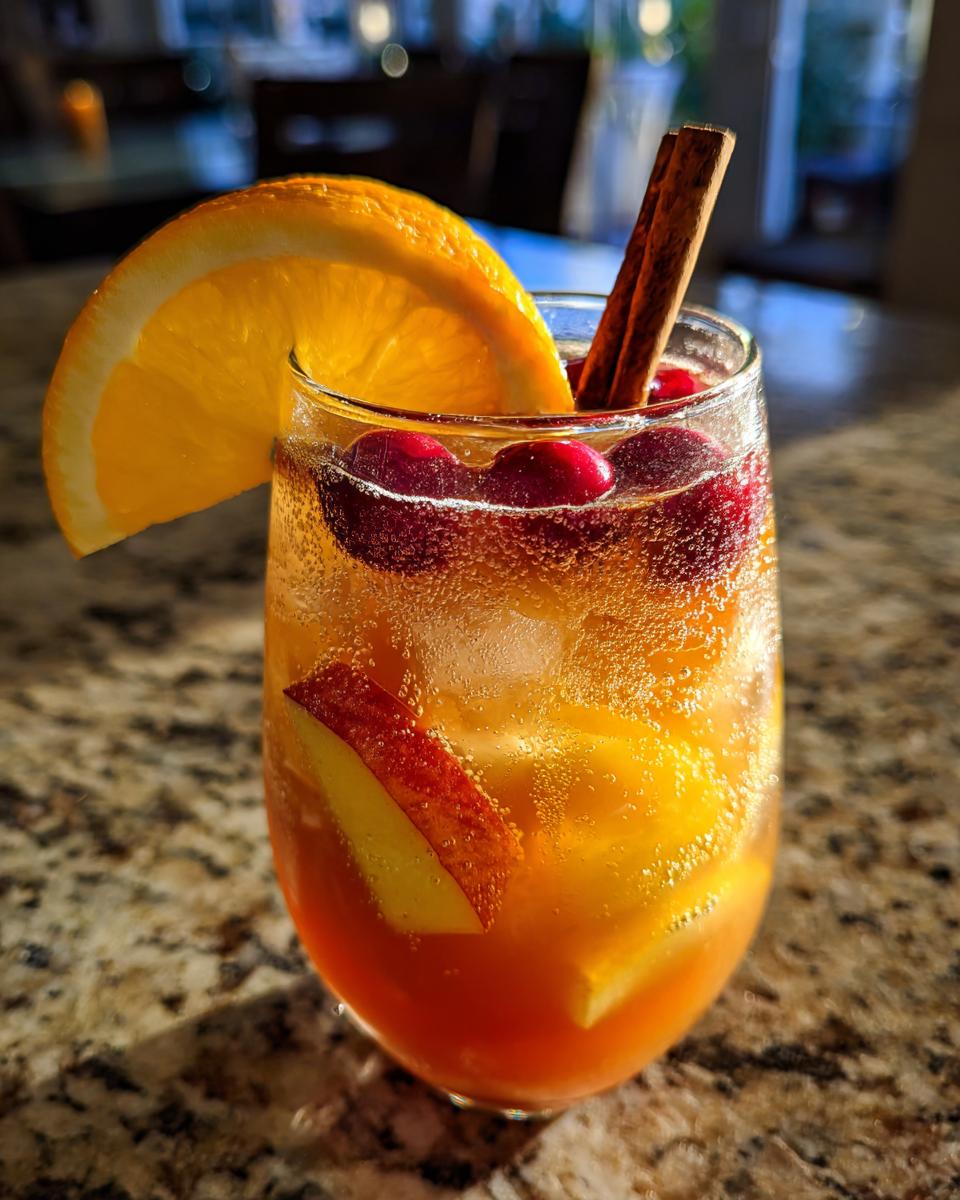 holiday spiced apple punch mocktail recipe - detail 1