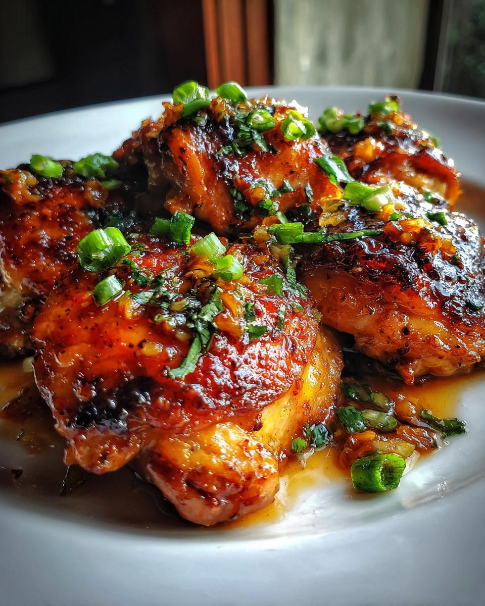 honey garlic chicken thighs in crock pot - detail 1