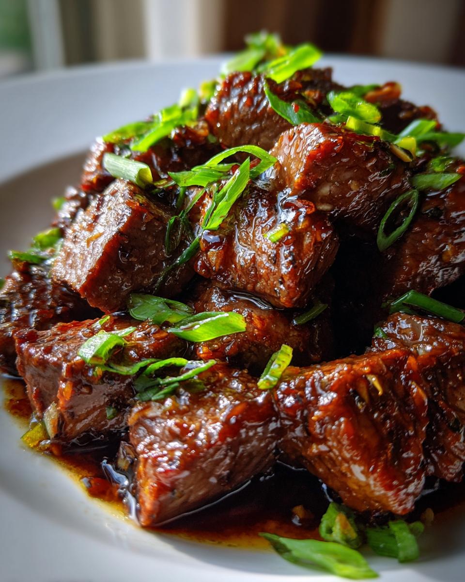 honey garlic steak bites - detail 1