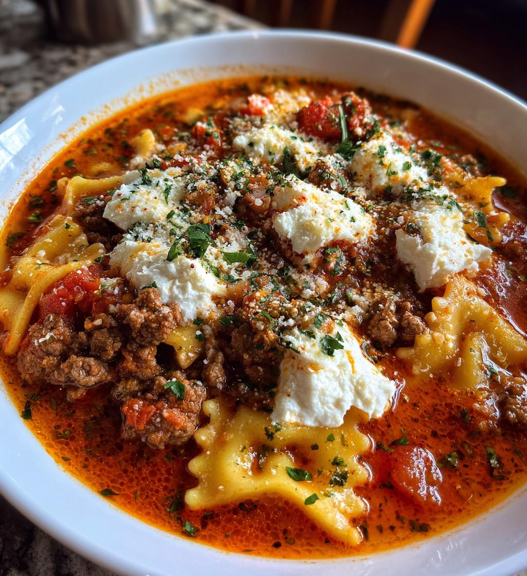 lasagna soup - detail 1