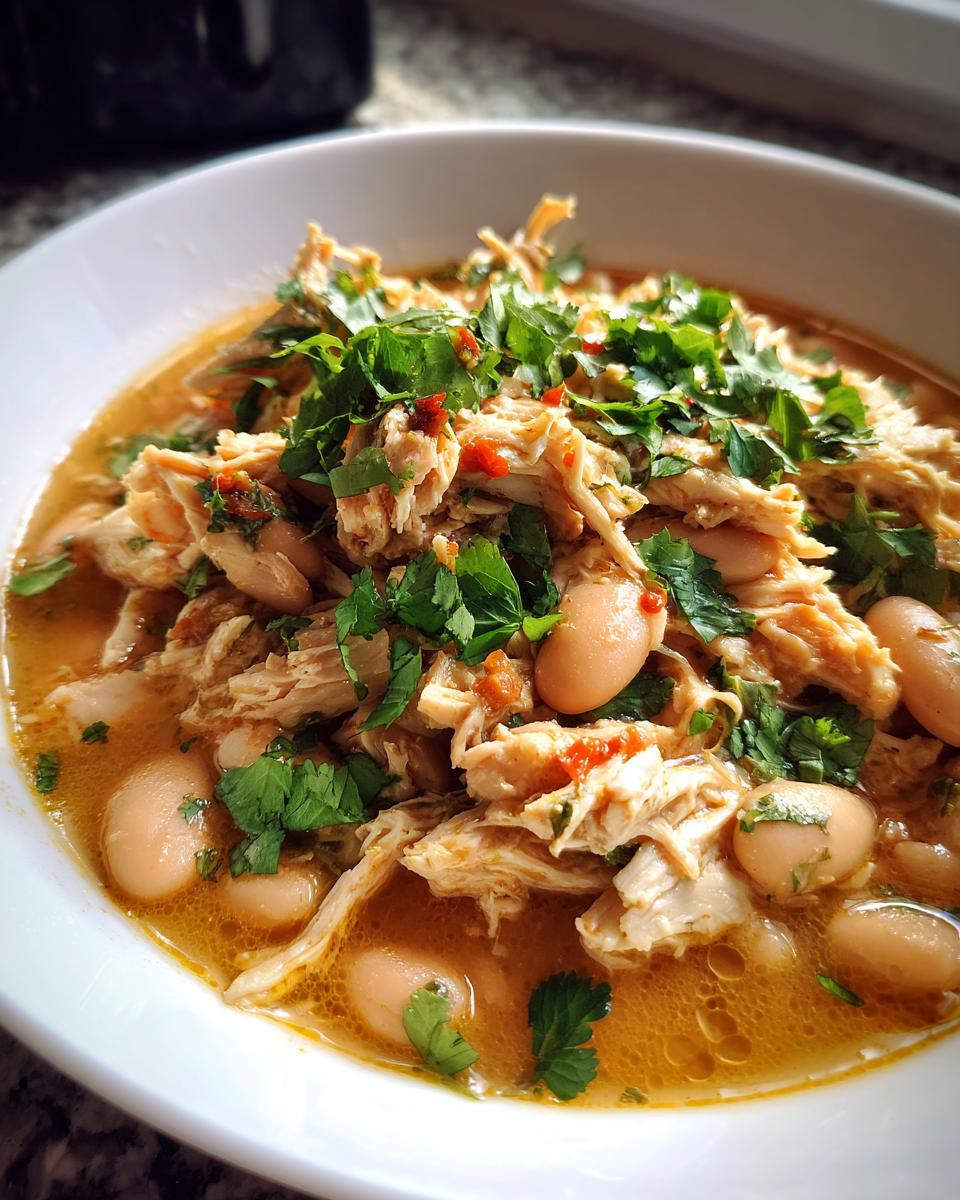 low carb white chicken chili - detail 1