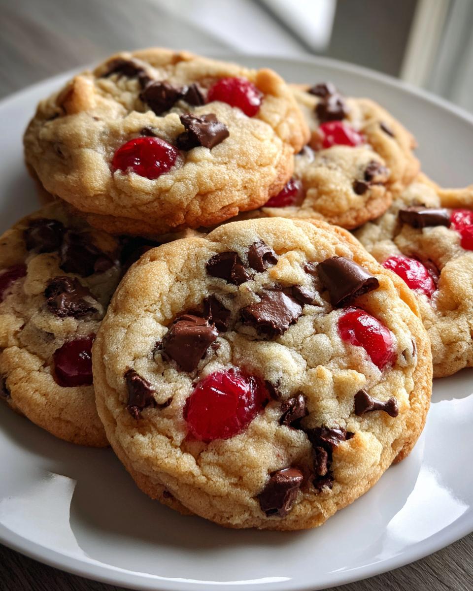 maraschino cherry chocolate chip cookies delight