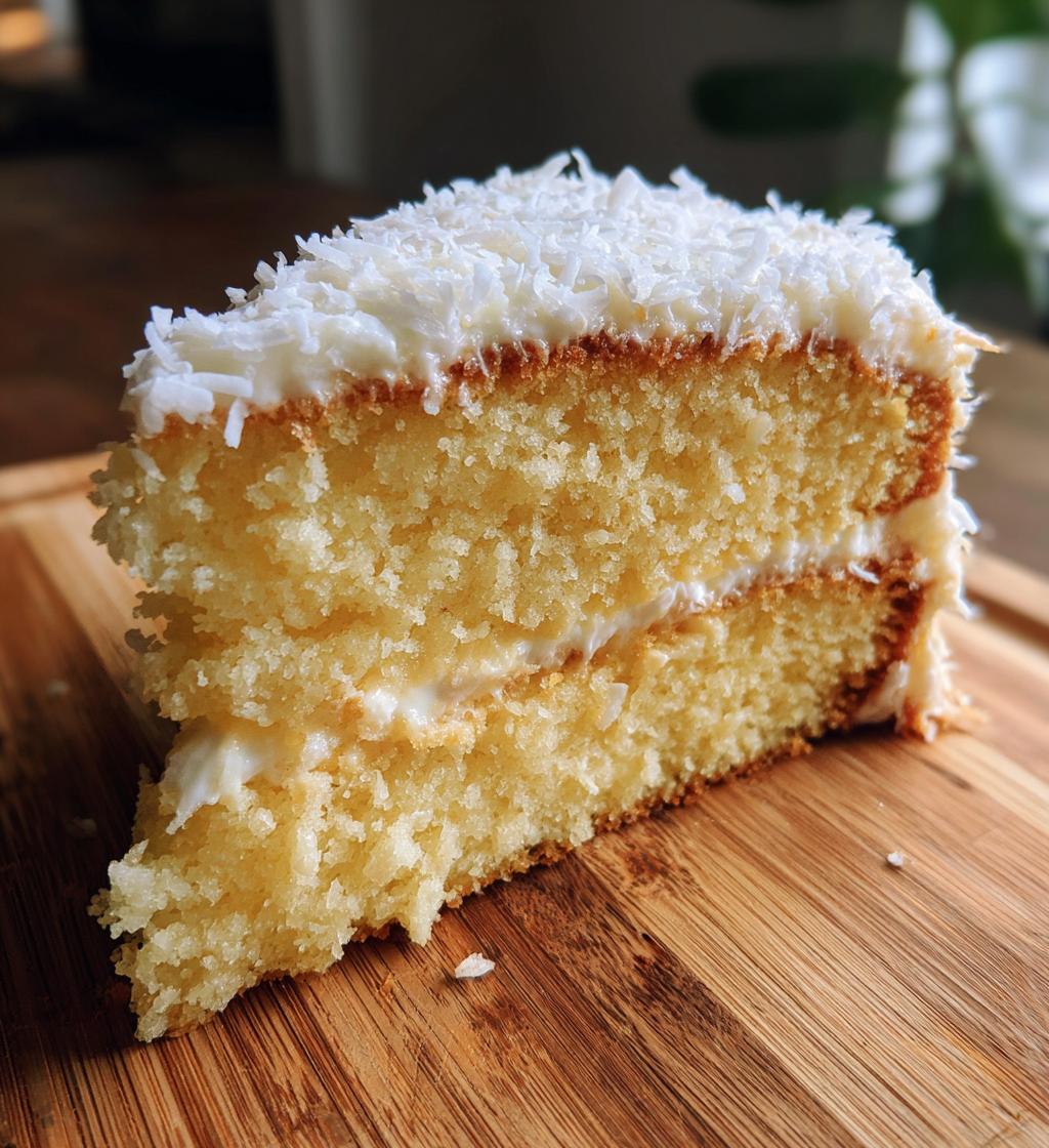 moist coconut cake - detail 1