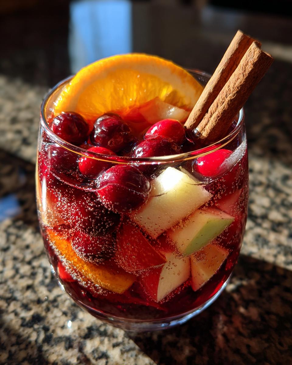 non alcoholic christmas sangria - detail 1