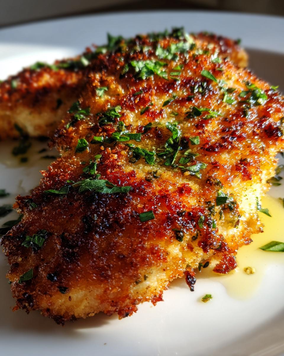 parmesan crusted chicken - detail 1