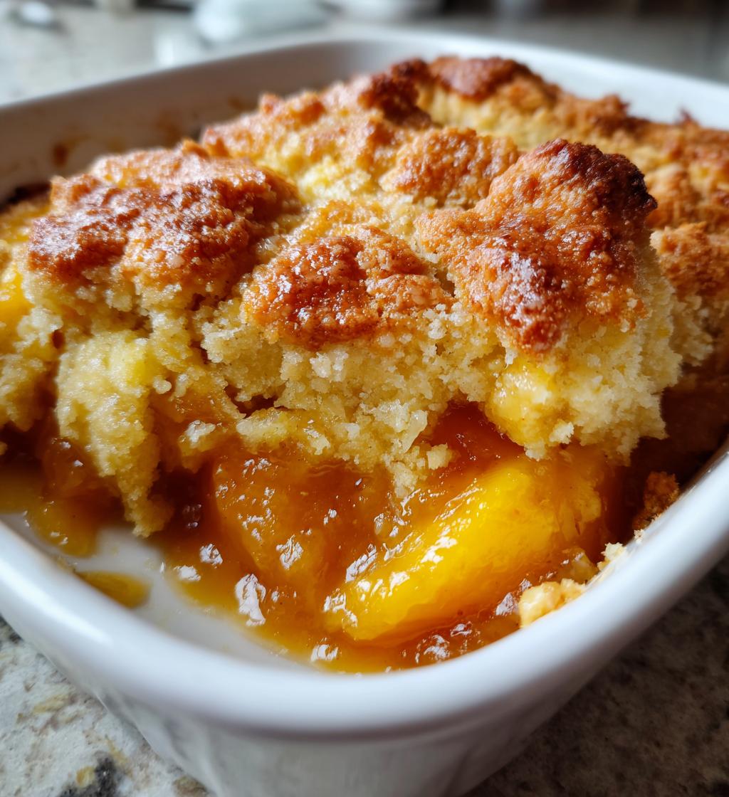 peach cobbler three ingredient