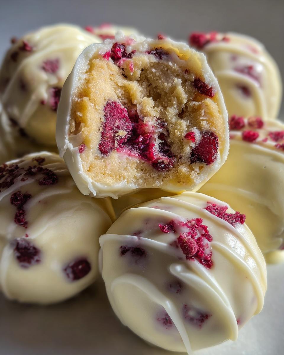 raspberry cheesecake balls