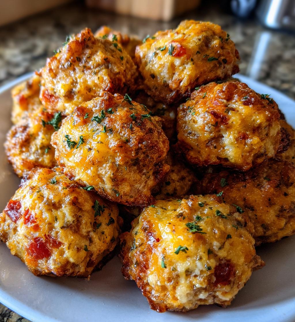rotel cream cheese sausage balls - detail 1