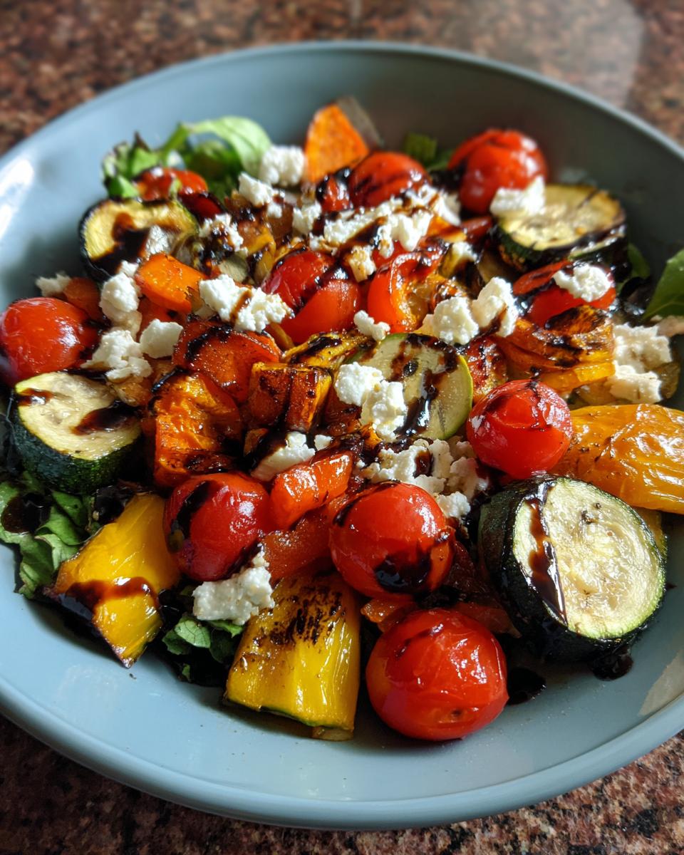 salads with roasted vegetables - detail 1