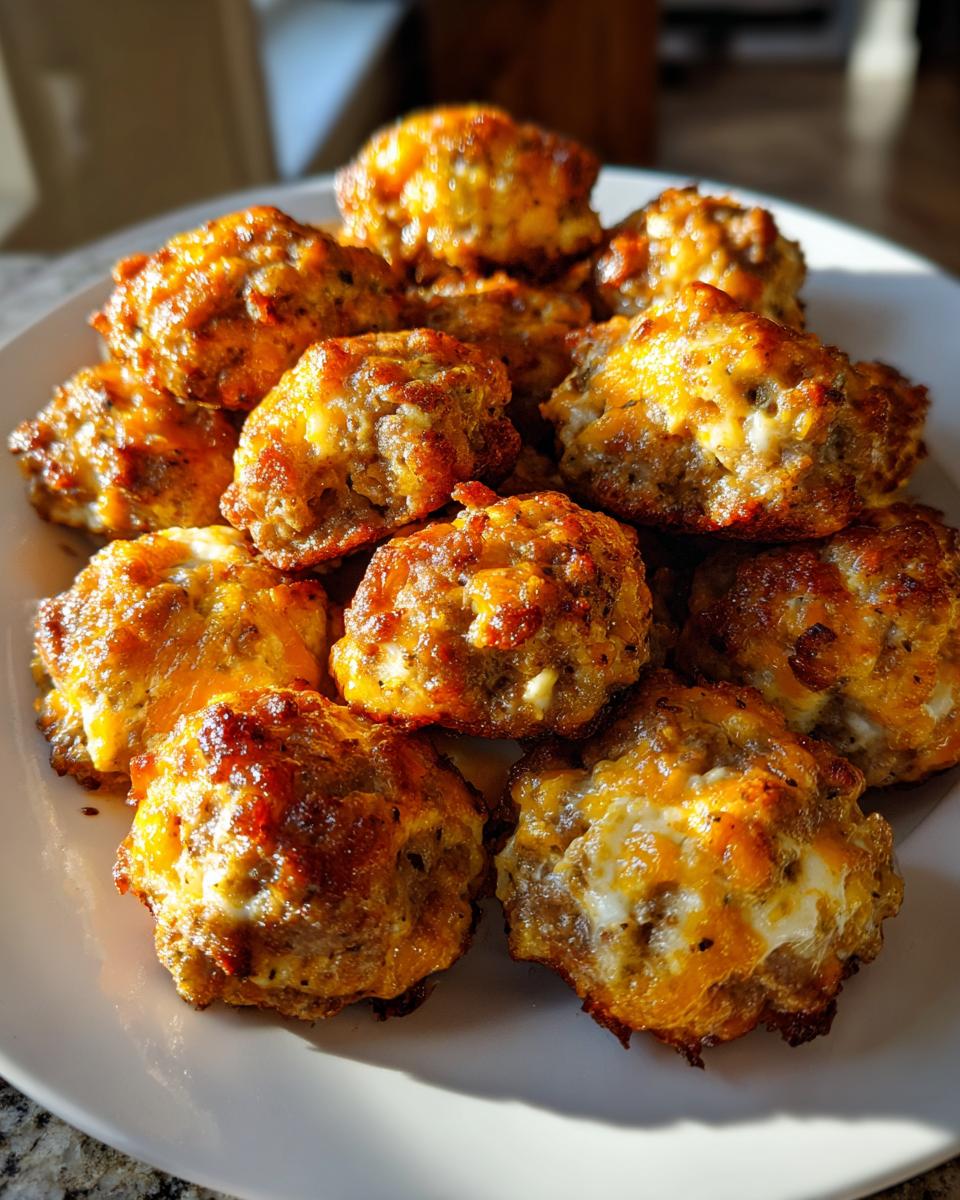 sausage balls with cream cheese and rotel