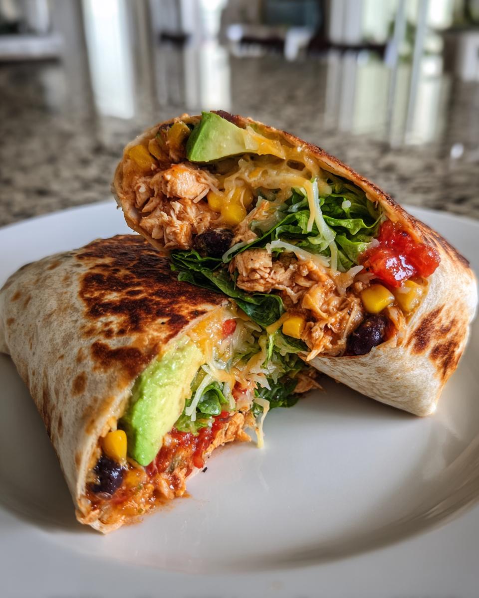southwest chicken wrap - detail 1