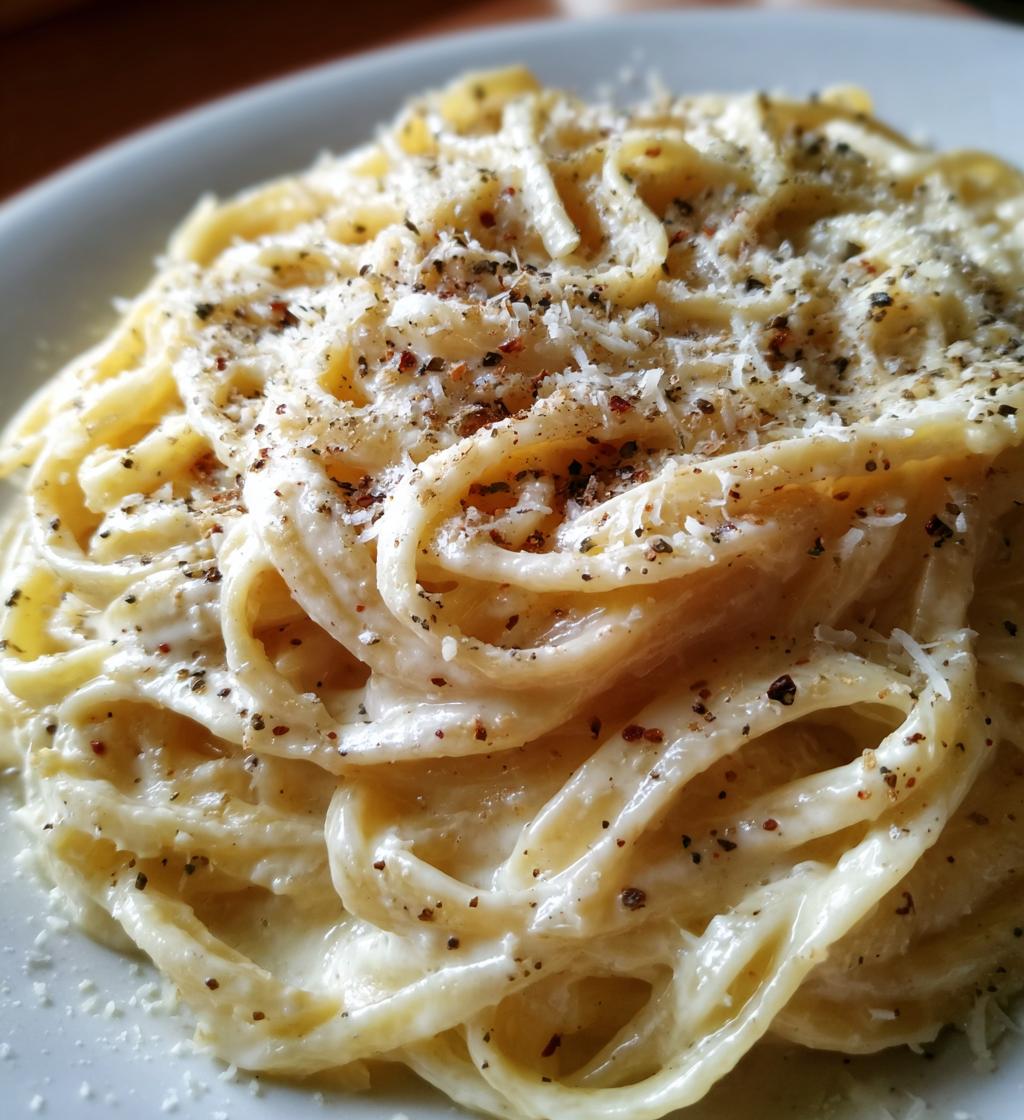 spaghetti alfredo - detail 1