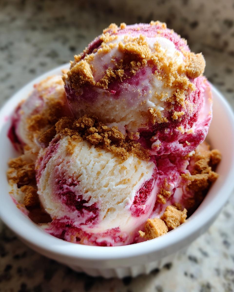 strawberry cheesecake ice cream - detail 1