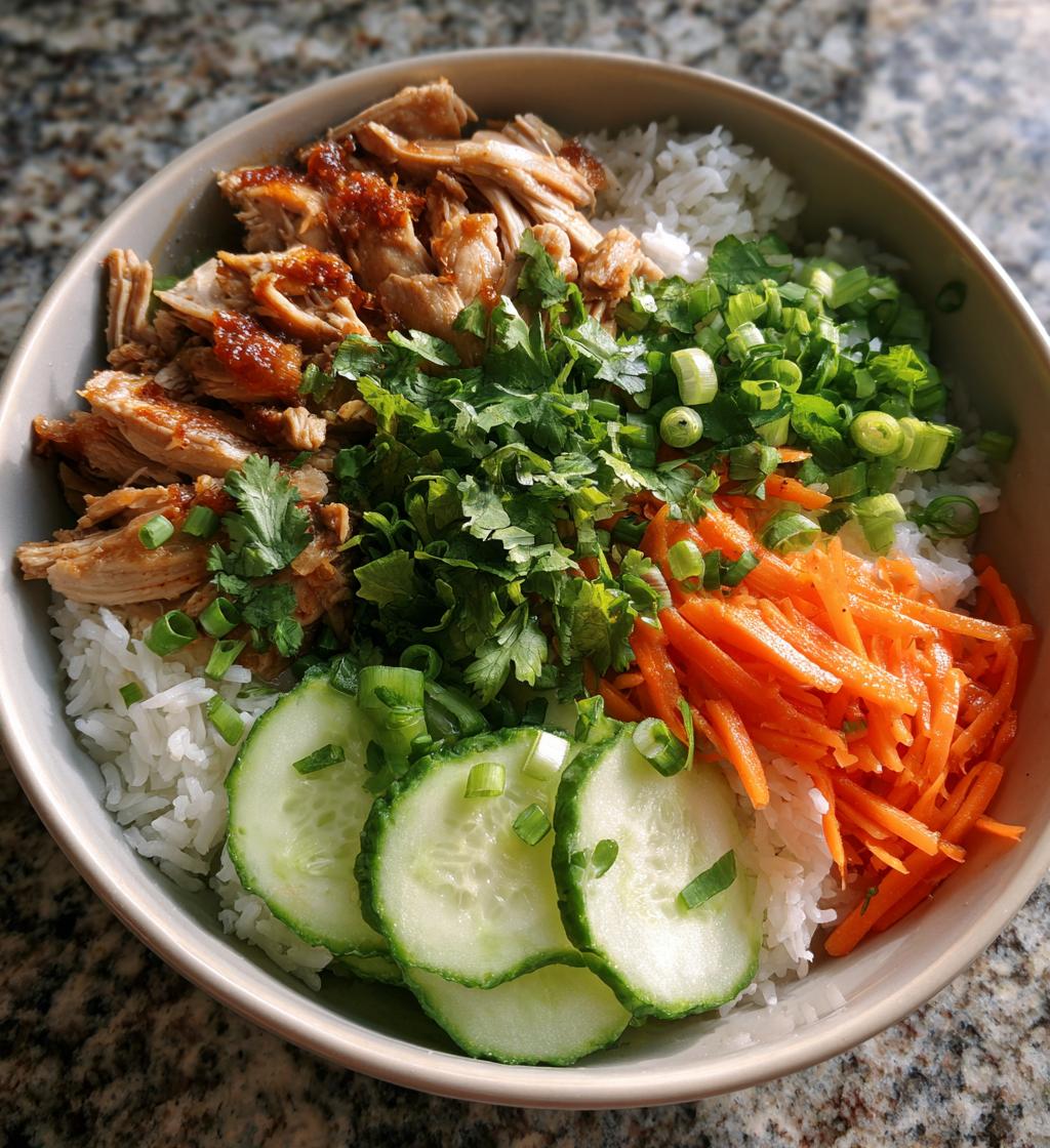 street chicken rice bowl - detail 1
