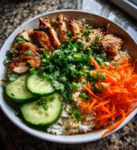 street chicken rice bowl