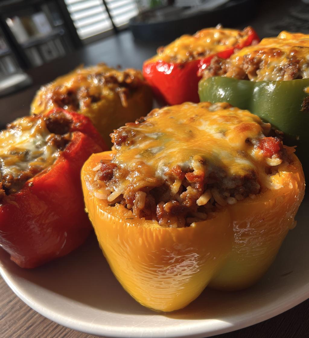 stuffed peppers dinner - detail 1