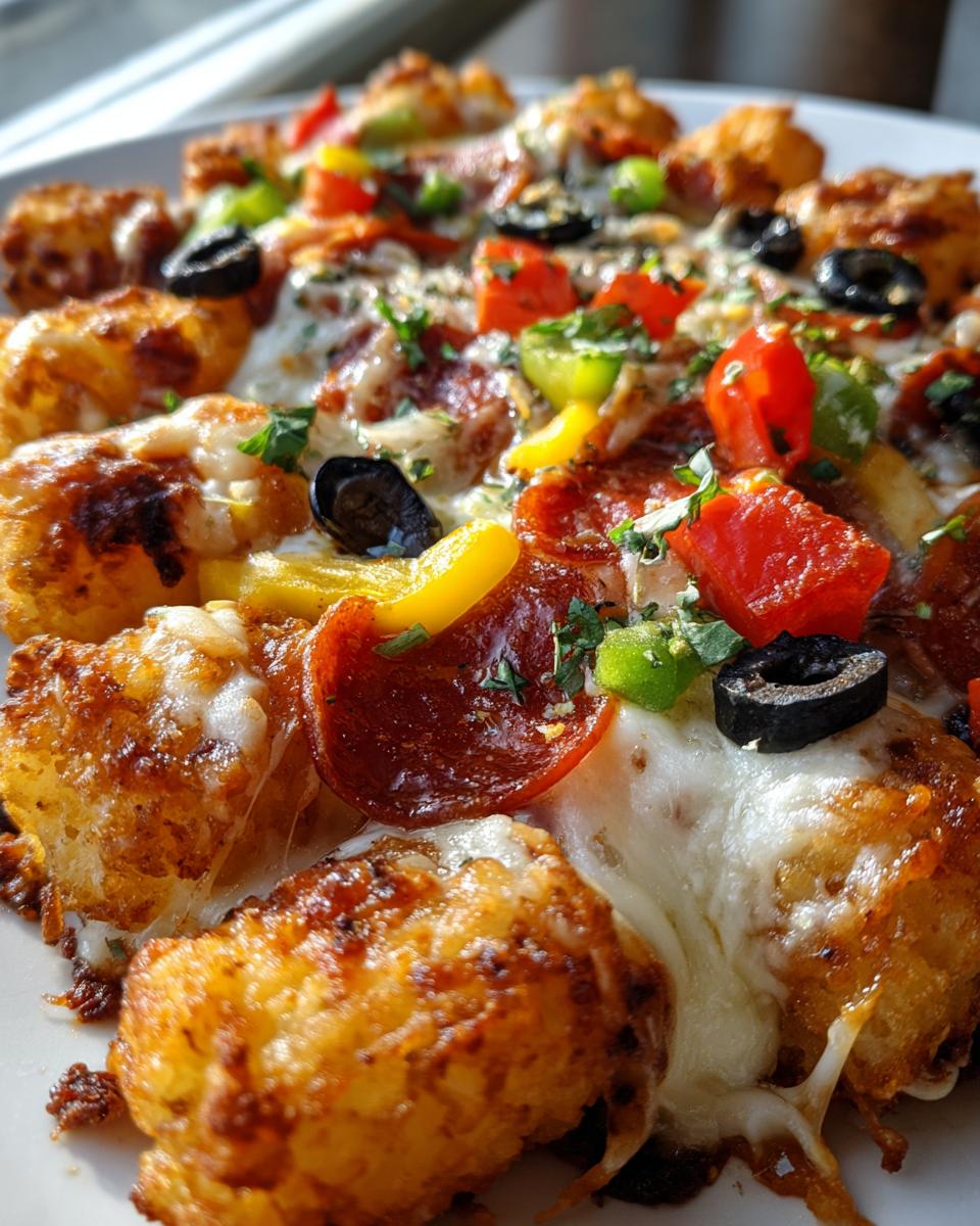 tator tot pizza bake - detail 1