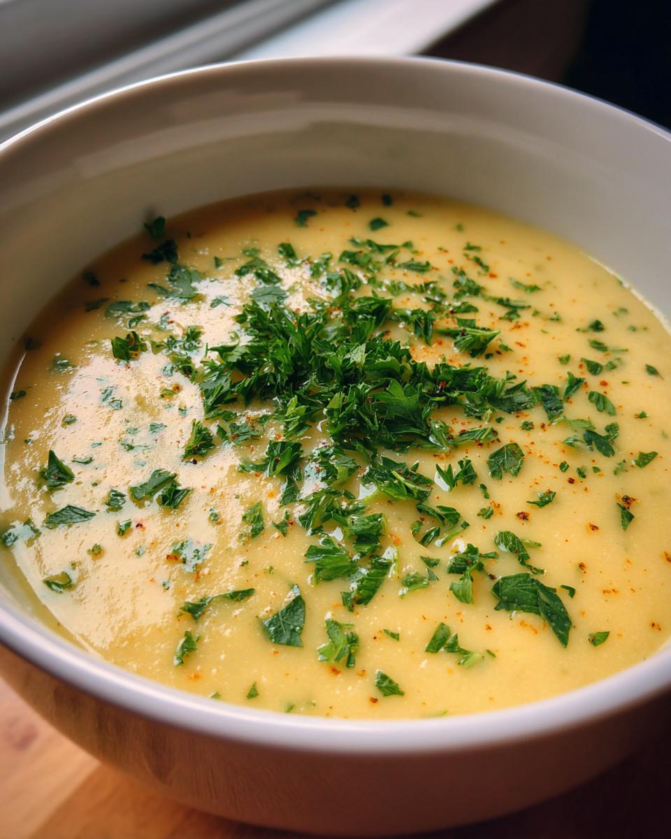 vegan potato soup - detail 1
