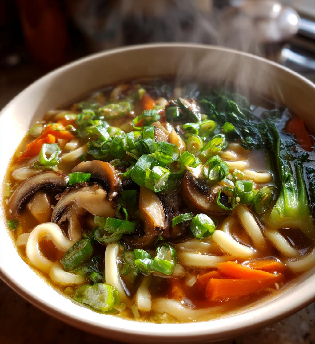 vegetarian udon soup