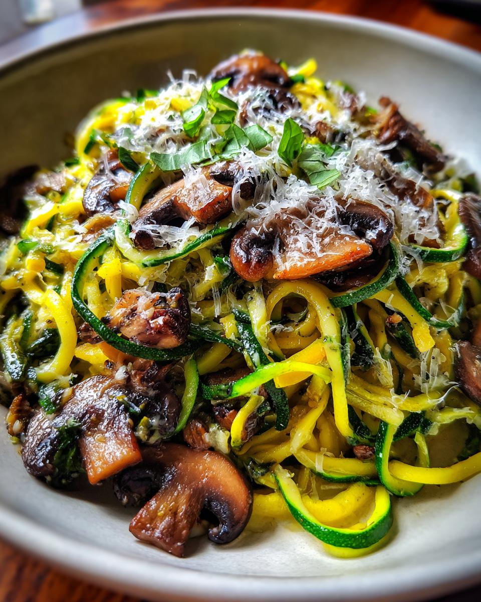 zucchini mushroom pasta