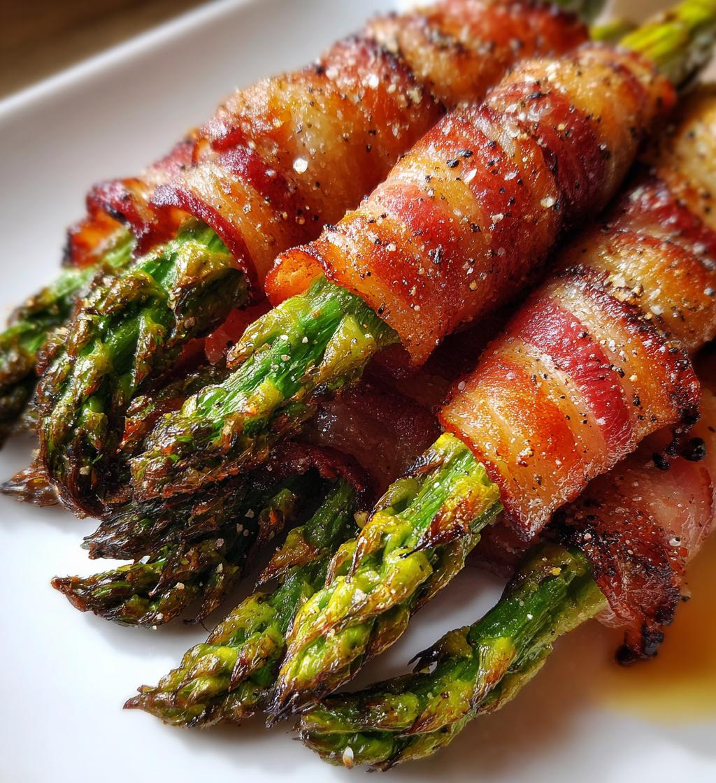 15 minute air fryer bacon wrapped asparagus
