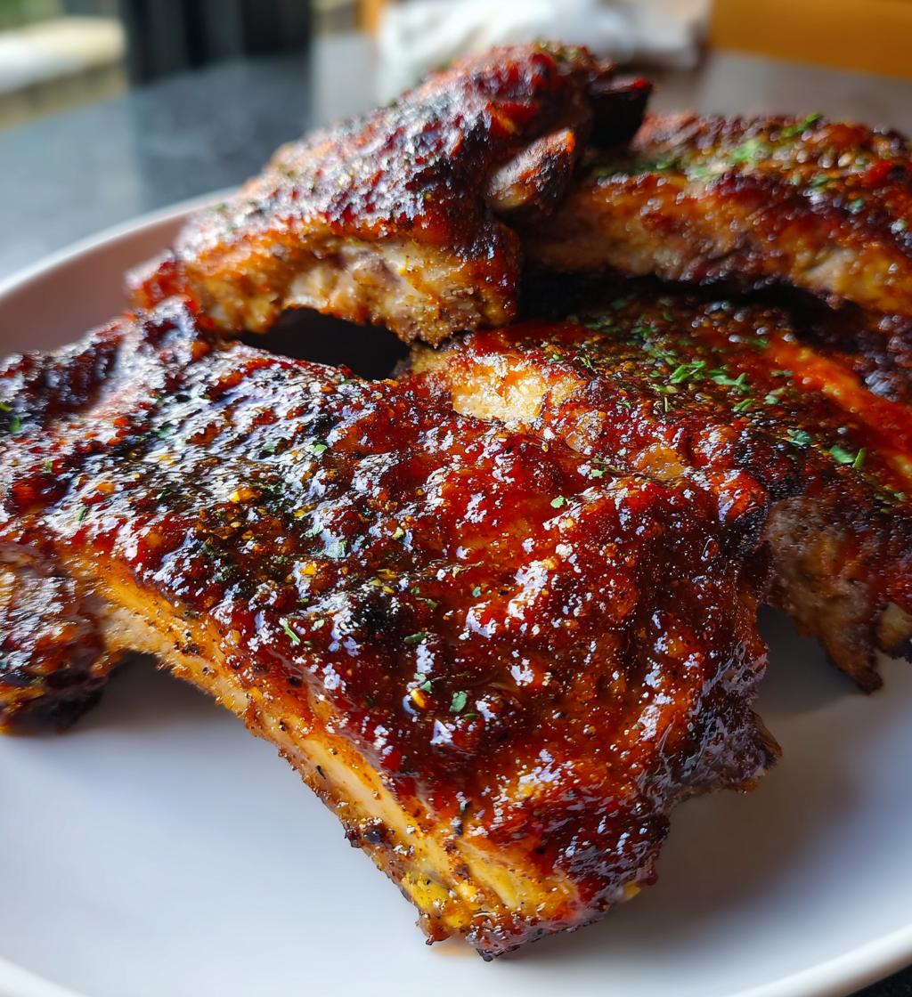 15 minute air fryer bbq ribs - detail 1