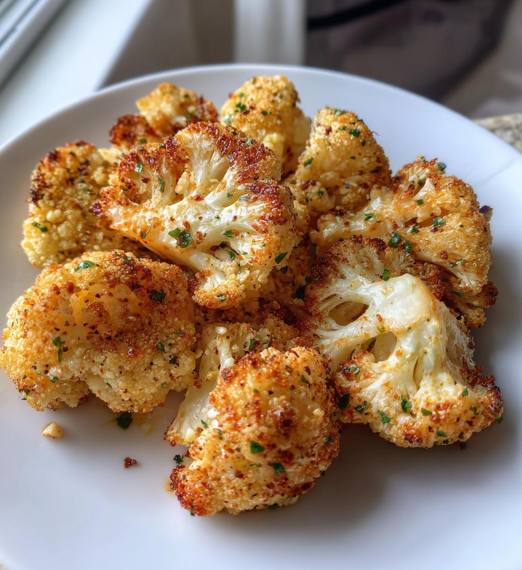 15 minute air fryer cauliflower bites - detail 1