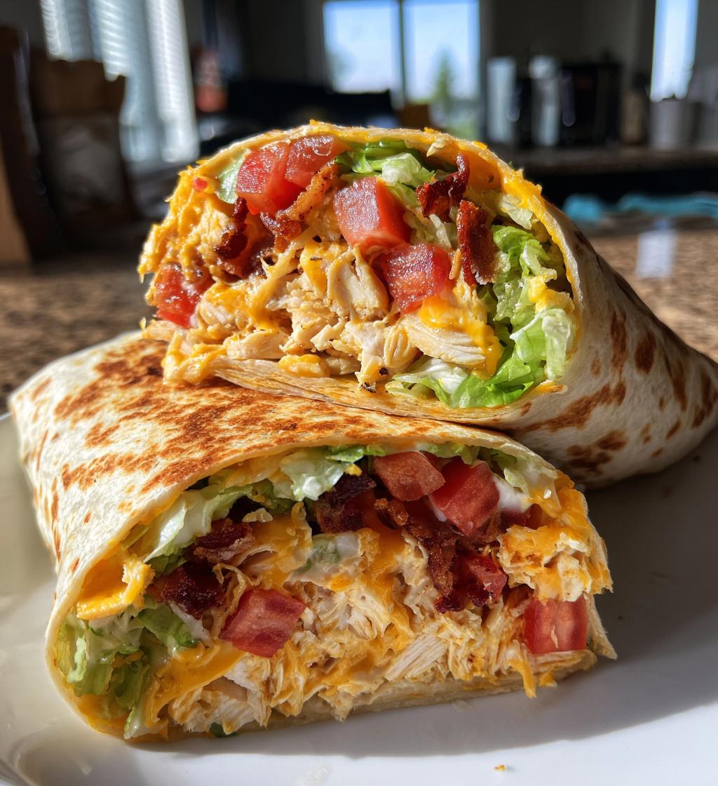 15 minute air fryer chicken bacon ranch wraps