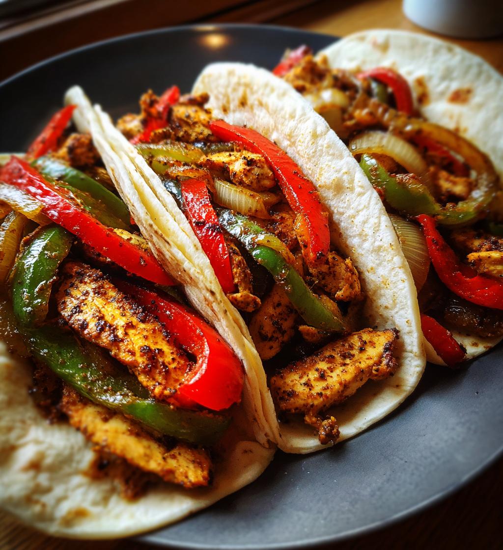 15 minute air fryer chicken fajitas - detail 1