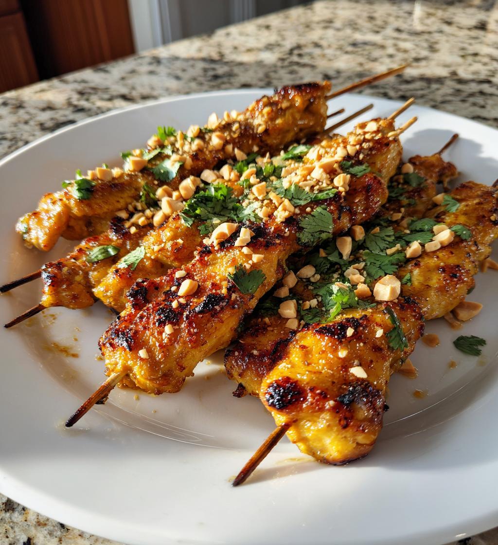 15 minute air fryer chicken satay - detail 1