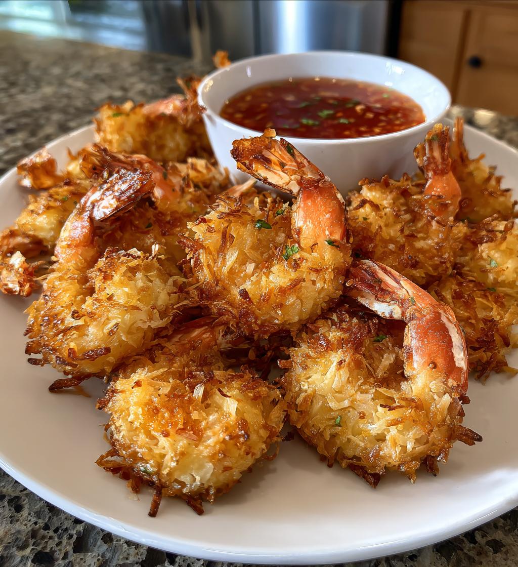 15 minute air fryer coconut shrimp - detail 1