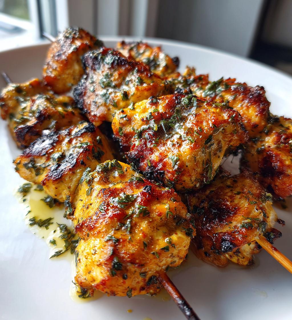 15 minute air fryer greek chicken skewers - detail 1