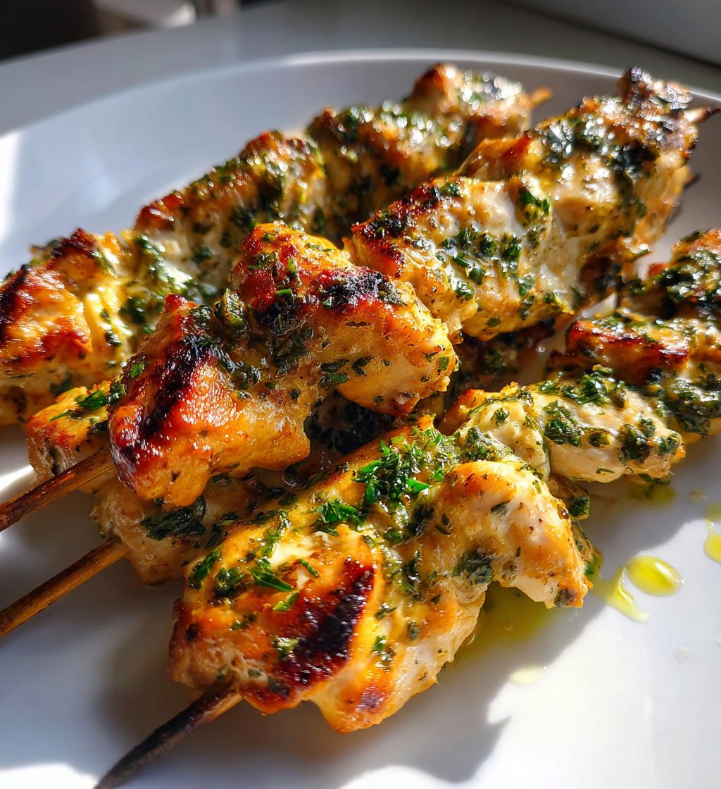 15 minute air fryer greek chicken skewers