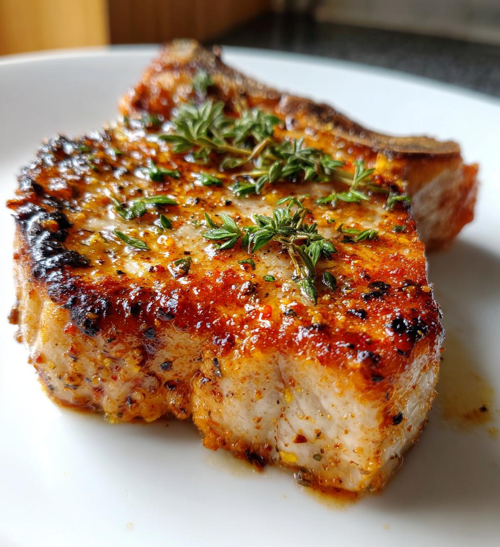 15 minute air fryer pork chops - detail 1