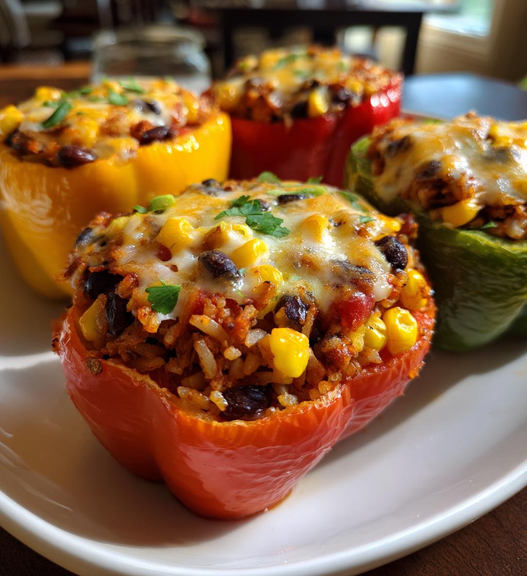 15 minute air fryer stuffed bell peppers