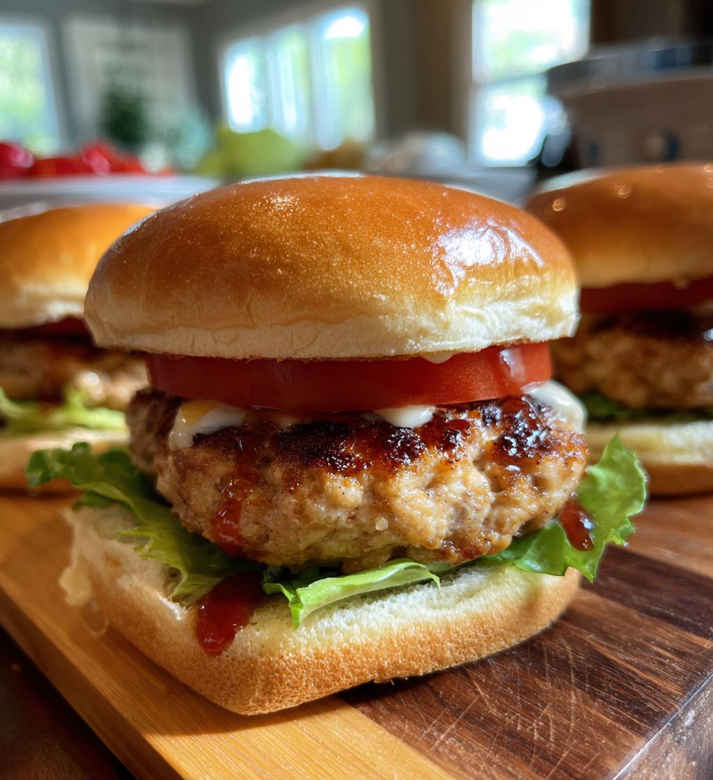 15 minute air fryer turkey burgers - detail 1