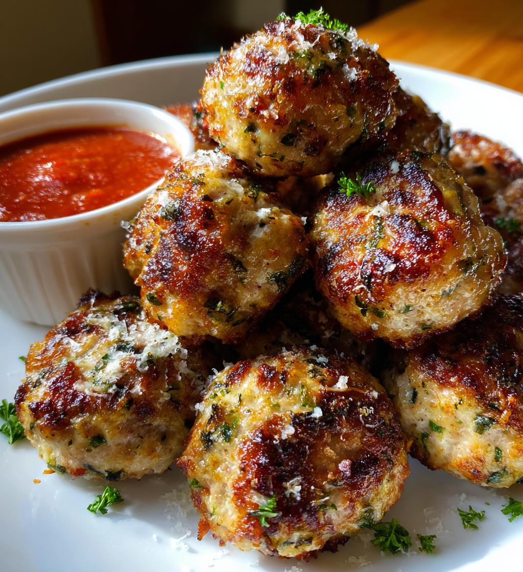 15 minute air fryer turkey meatballs - detail 1