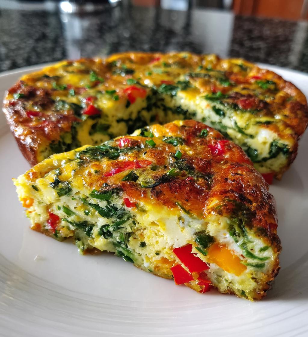15 minute air fryer veggie frittata - detail 1