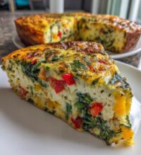 15 minute air fryer veggie frittata