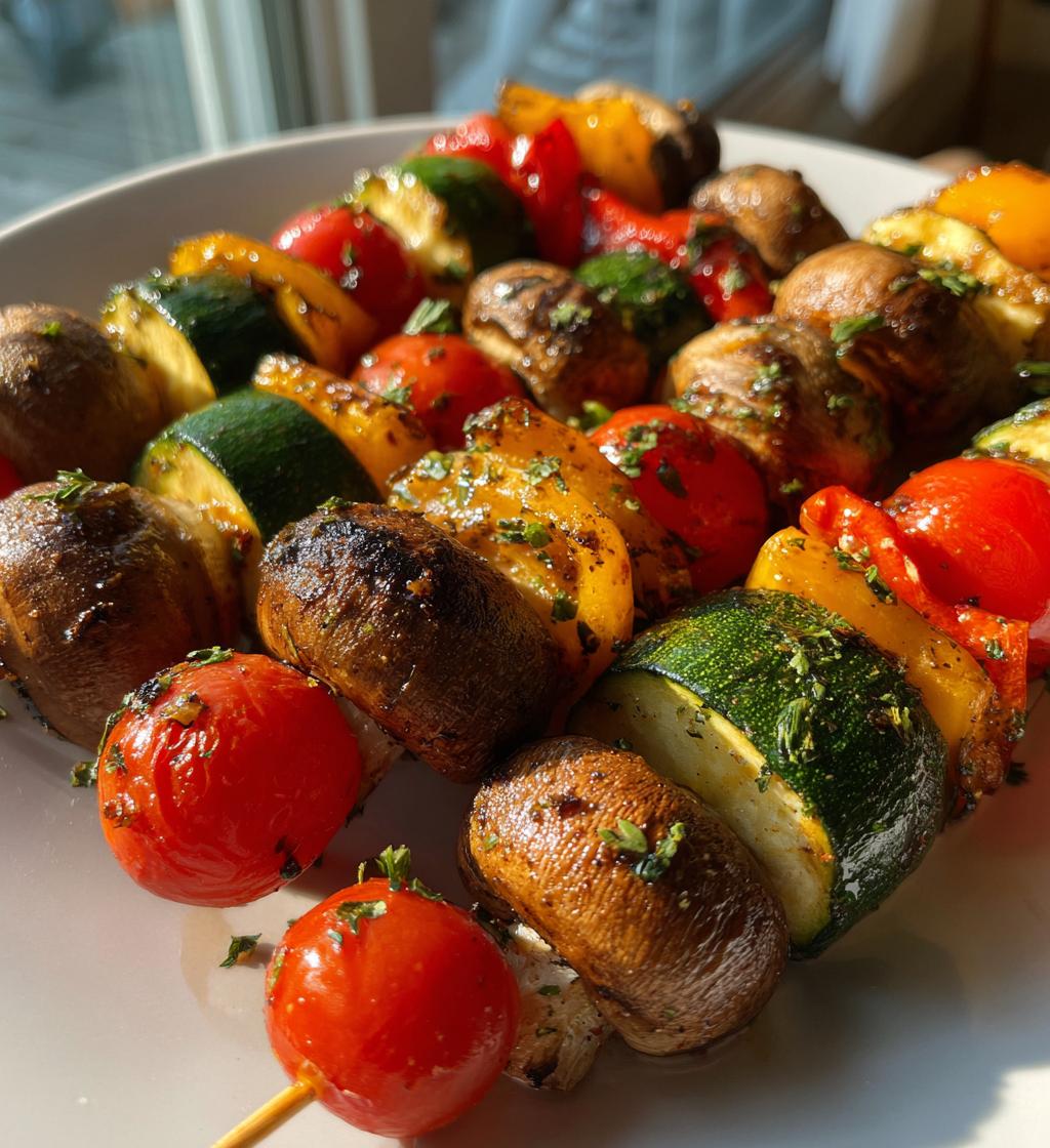 15 minute air fryer veggie skewers - detail 1