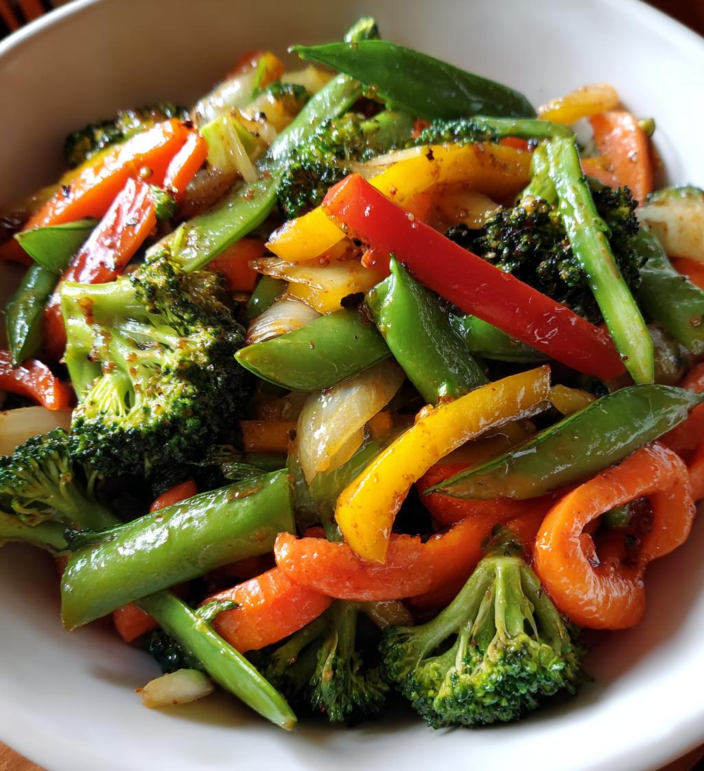 15 minute air fryer veggie stir fry