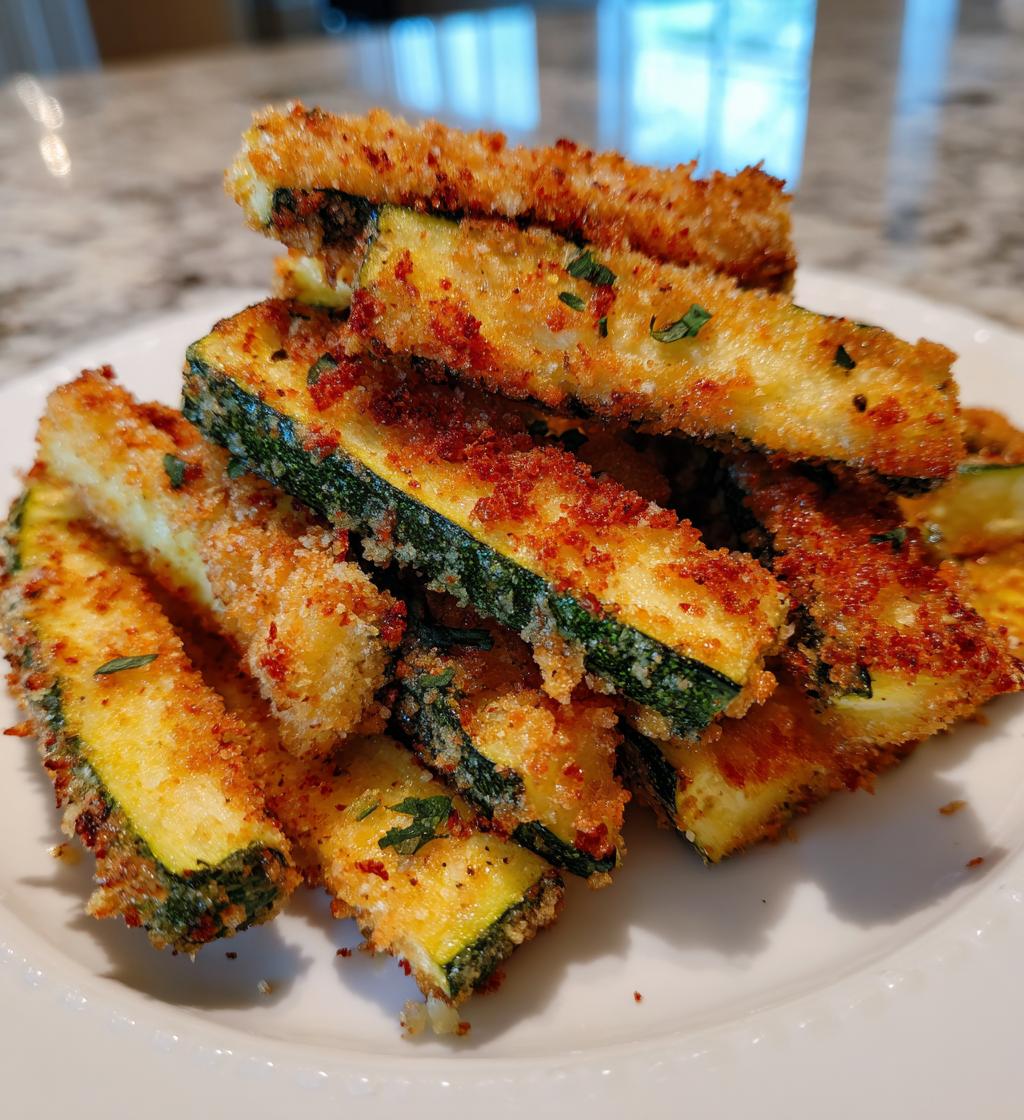 15 minute air fryer zucchini fries - detail 1